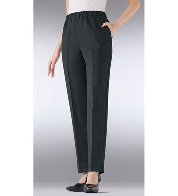 BELLUNA（ベルーナ）の「日本製裾ファスナーパンツ（フルレングスパンツ）」｜黒