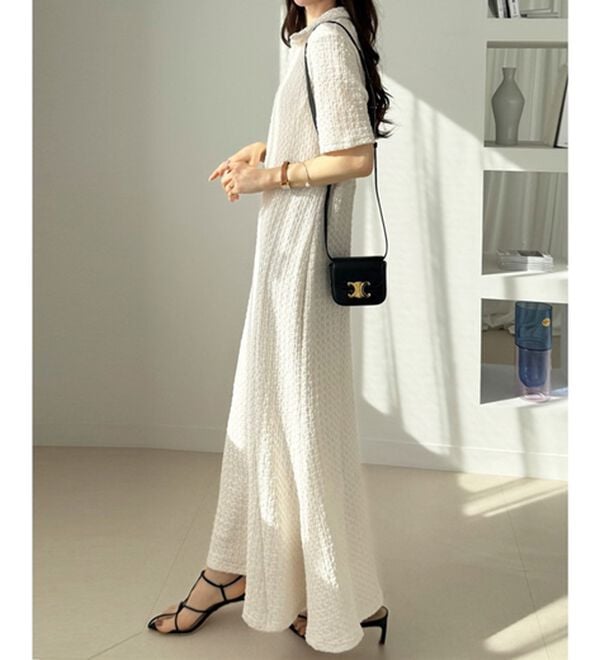 GeeRA（ジーラ）の「全骨格細見え！表面感素材マーメイドワンピース（その他ワンピース）」｜詳細画像