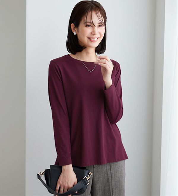 BELLUNA（ベルーナ）の「綿１００％大人顔サマ見えプルオーバー（カットソー）」｜詳細画像