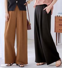 Viola e Viola（ヴィオラ エ ヴィオラ）の「ひんやり！なめらかダンボールワイドパンツ（ワイドパンツ・ガウチョ）」