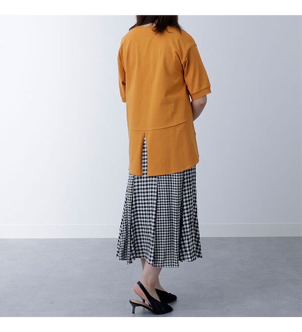 BELLUNA（ベルーナ）の「レーヨンプリント切替デザインスカート（ロングスカート）」｜詳細画像