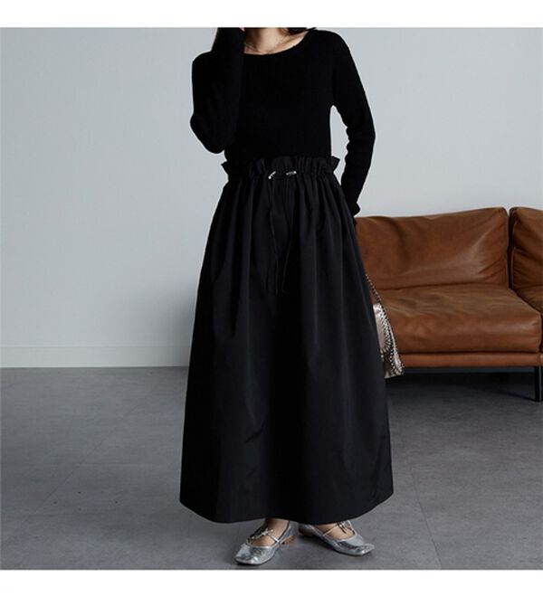 RANAN（ラナン）の「ドロストニットドッキングワンピース（ドッキングワンピース）」｜詳細画像