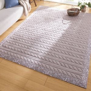 「綿１００％さらさら除湿キルトラグ（カーペット）」｜ベージュ