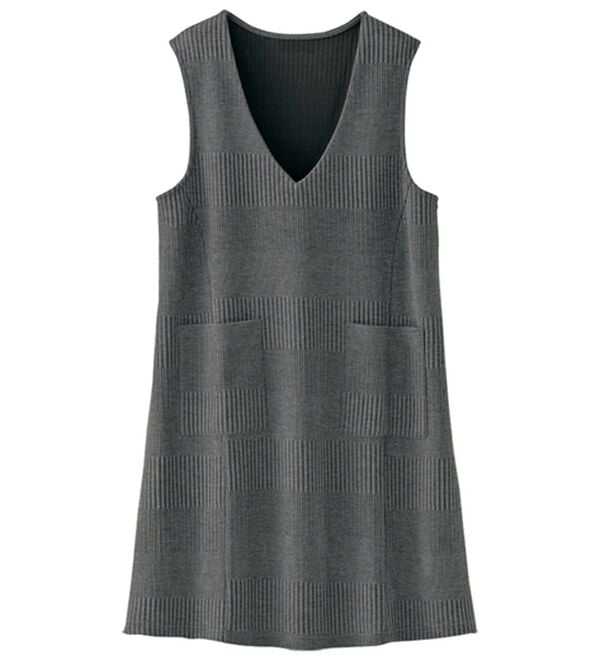 BELLUNA（ベルーナ）の「【２枚組】ジャカード素材切替デザインジャンパースカート（ジャンパースカート）」｜詳細画像