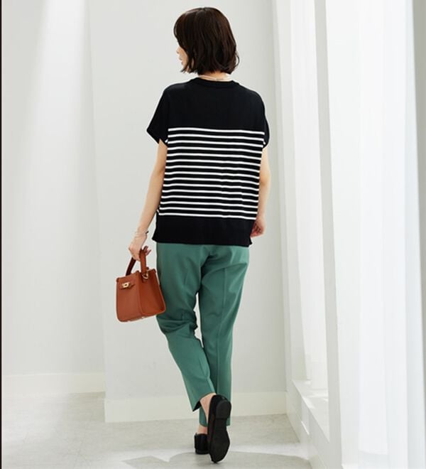 BELLUNA（ベルーナ）の「【快適Ｌａｂ．】Tシャツより上品！ひんやり洗えるニットＴ（ニット・セーター）」｜詳細画像