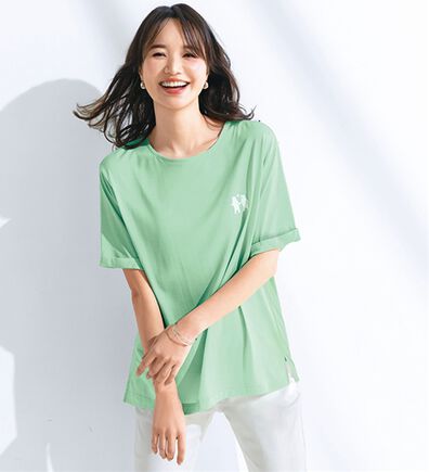 BELLUNA（ベルーナ）の「＜ＳＥＡ　ＢＲＥＥＺＥ＞冷感素材！プリントＴシャツ（カットソー）」