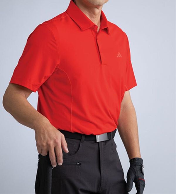 「＜アディダス＞ファブリックミックスバックメッシュ半袖シャツ（メンズゴルフウェア）」｜詳細画像