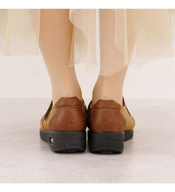 BELLUNA（ベルーナ）の「５Ｅシャーリング使いエア入りシューズ（スリッポン）」｜詳細画像