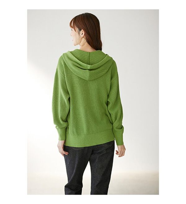 BELLUNA（ベルーナ）の「ゆるっと大人カジュアルあぜ編ニットフーディー（ニット・セーター）」｜詳細画像