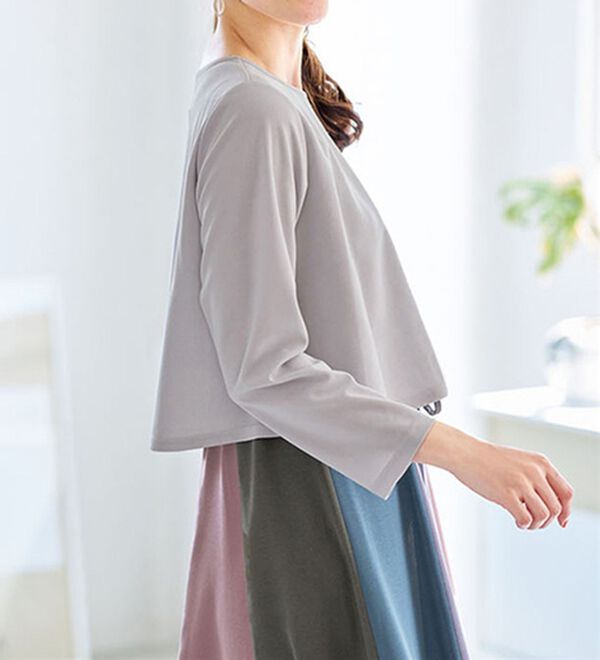 BELLUNA（ベルーナ）の「春を彩る配色ドッキングワンピース（ドッキングワンピース）」｜詳細画像