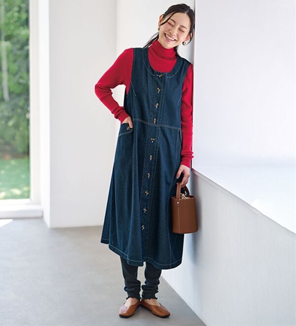 BELLUNA（ベルーナ）の「＜＆ｃｏｃｏｃｈｉ＞ハピネスコットン１００％ニットレギンス（スパッツ・レギンス）」｜詳細画像