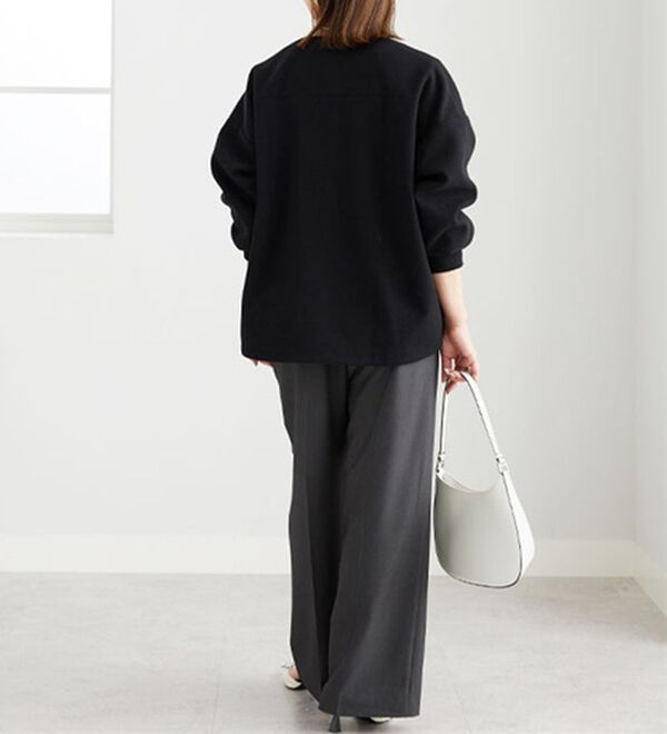 BELLUNA（ベルーナ）の「【ｍａｋｏさんコラボ】ウール調ノーカラーブルゾン（ブルゾン）」｜詳細画像