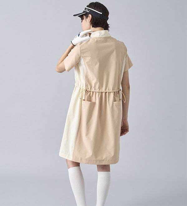 BELLUNA（ベルーナ）の「はっ水！配色ギャザーワンピース【UNDOVE】（その他ワンピース）」｜詳細画像