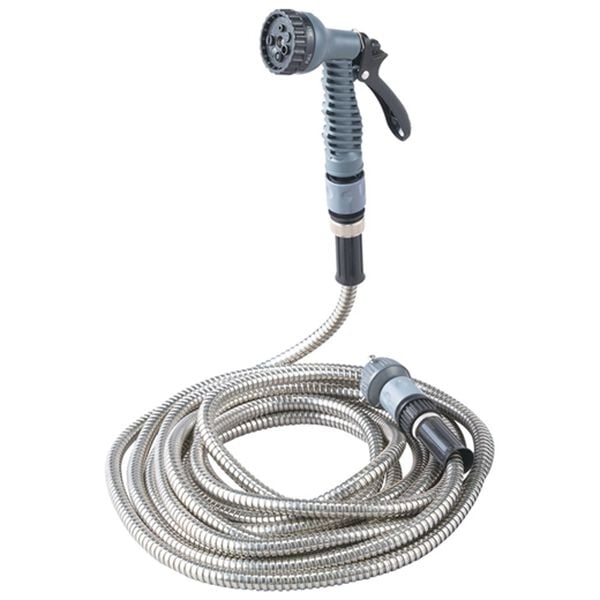 「ステンレスガーデンホース７．５ｍ（ガーデニング・園芸用品）」｜グレー