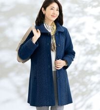 ルフラン（ルフラン）の「ウール混切替えデザインコート（ロングコート）」