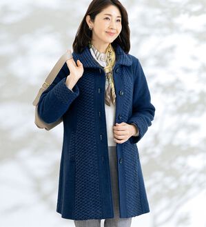 ルフラン（ルフラン）の「ウール混切替えデザインコート（ロングコート）」｜詳細画像