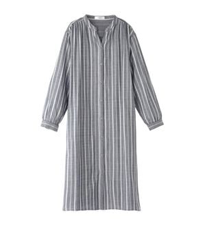 BELLUNA（ベルーナ）の「綿100％ダブルガーゼ素材ワンピース（その他ワンピース）」｜ネイビー系ストライプ