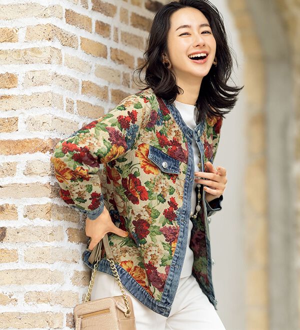 ルフラン（ルフラン）の「デニム切替えゴブランジャケット（その他ジャケット）」｜詳細画像