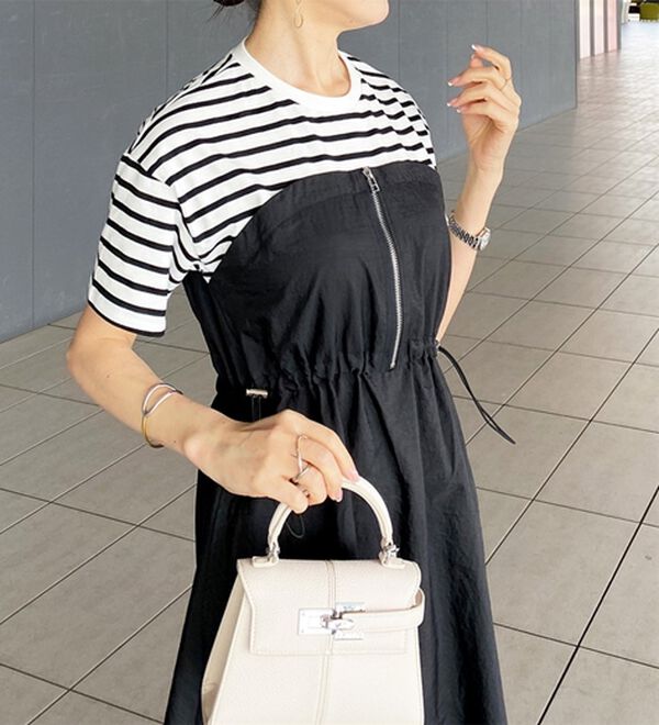 GeeRA（ジーラ）の「ハーフジップビスチェドッキングワンピース（その他ワンピース）」｜詳細画像