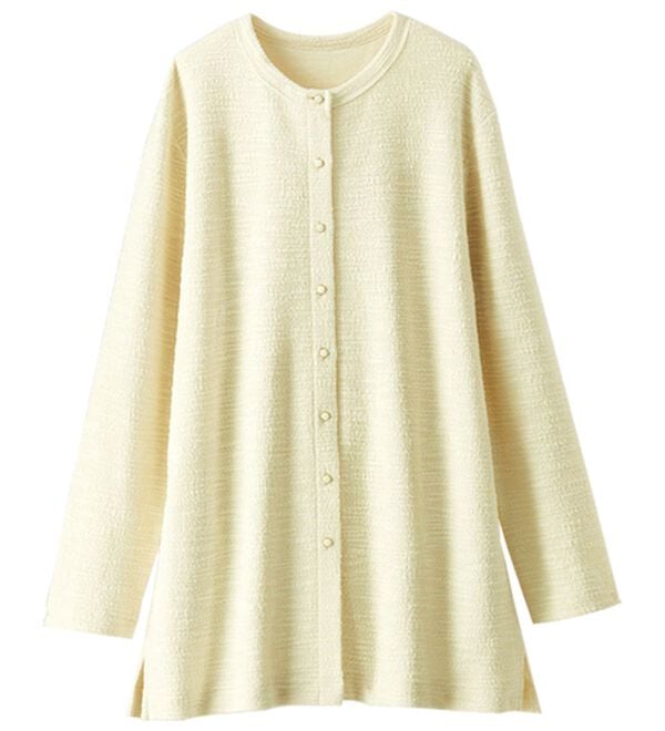 BELLUNA（ベルーナ）の「ツイード調カーデ&times;ボーダーアンサンブル（アンサンブル）」｜詳細画像