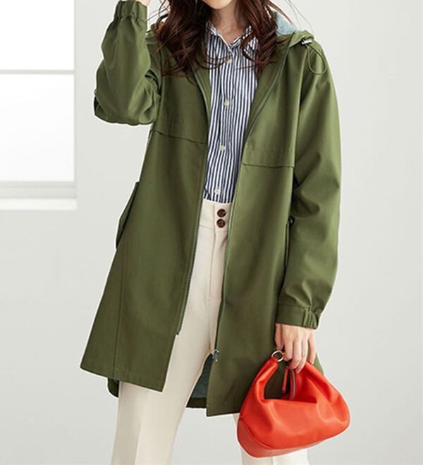 BELLUNA（ベルーナ）の「はっ水加工ボンディング素材ロング丈パーカー（ロングコート）」｜詳細画像