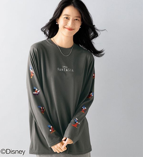 BELLUNA（ベルーナ）の「＜Ｄｉｓｎｅｙ＞【ミッキー】Ｆａｎｔａｓｉａスリーブプリント長袖Ｔシャツ（カットソー）」｜詳細画像