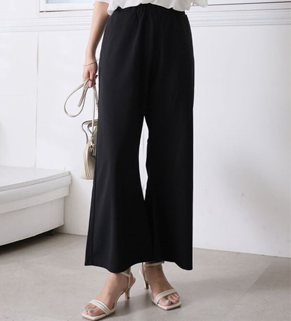 A HAPPY MARILYN（アハッピーマリリン）の「【Ｌ～８Ｌ】＜身長別に選べる２丈＞さらっと美脚ゆるカーブパンツ（ワイドパンツ・ガウチョ）」｜詳細画像