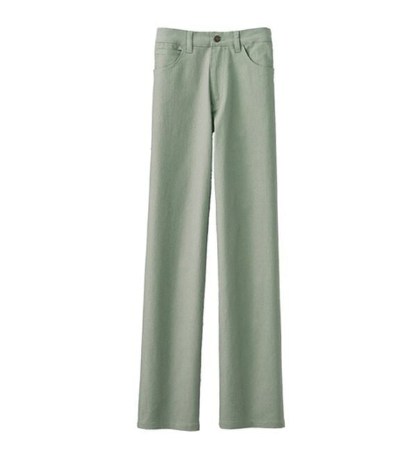 BELLUNA（ベルーナ）の「ぐんぐん伸びるカラーワイドデニム（ワイドパンツ・ガウチョ）」｜詳細画像