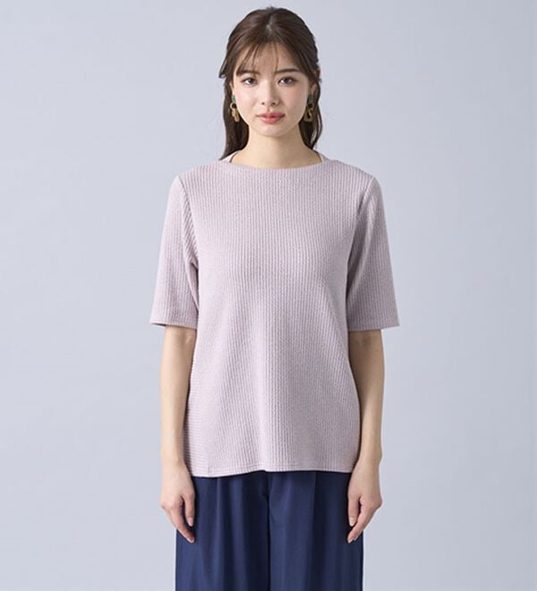 BELLUNA（ベルーナ）の「テンセル（ＴＭ）繊維混ストレッチプルオーバー（カットソー）」｜詳細画像