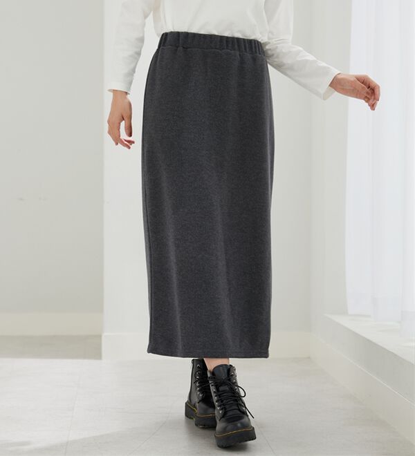 BELLUNA（ベルーナ）の「ふんわり起毛素材ナロースカート（ロングスカート）」｜詳細画像