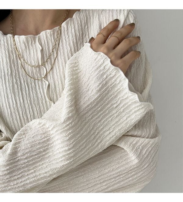 GeeRA（ジーラ）の「前後２ｗａｙフレアスリーブカットソー（カットソー）」｜詳細画像