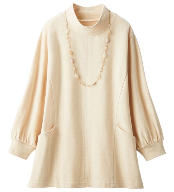 ルフラン（ルフラン）の「【３色組】綿１００％切替デザインチュニック（カットソー）」｜詳細画像