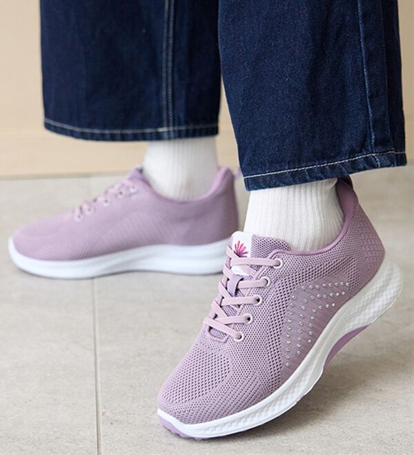 BELLUNA（ベルーナ）の「手を使わずに履けるニットスニーカー（スニーカー）」｜詳細画像