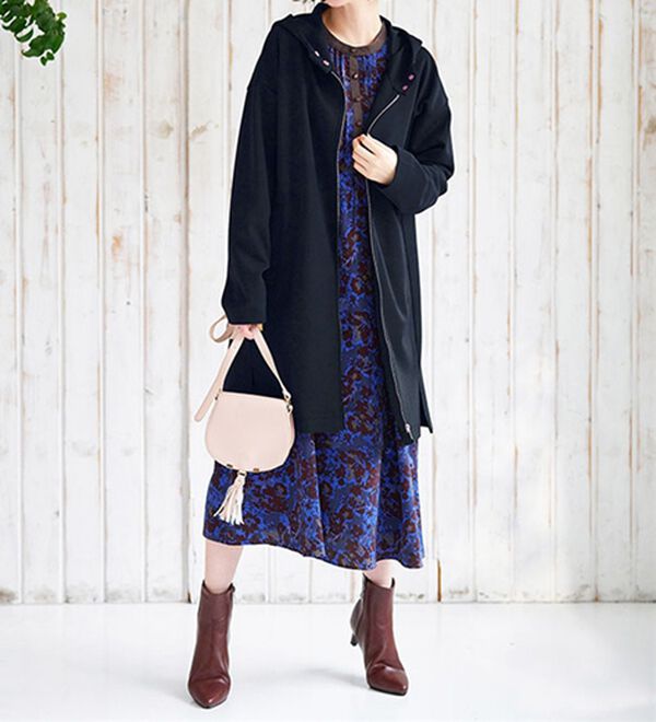 BELLUNA（ベルーナ）の「衿デザインロング丈パーカー（パーカー）」｜詳細画像