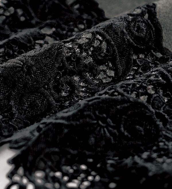 BELLUNA（ベルーナ）の「裾レース切替ポンチョ風ニットチュニック（チュニック）」｜詳細画像