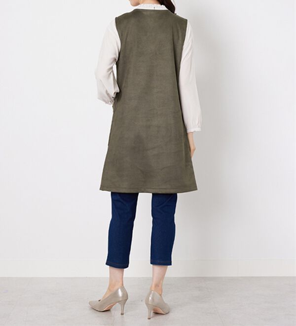 BELLUNA（ベルーナ）の「スエード調サイドボタンジャンパードレス（ジャンパースカート）」｜詳細画像