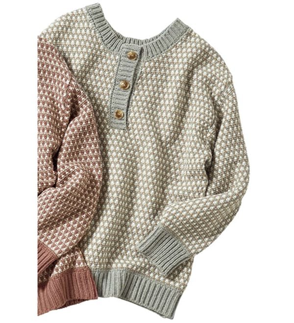 BELLUNA（ベルーナ）の「前後２ＷＡＹで着られるカラフルニット（ニット・セーター）」｜グレー系