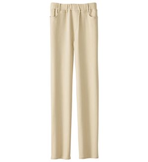 BELLUNA（ベルーナ）の「サイズ満載！伸びる裏起毛パンツ（フルレングスパンツ）」｜ライトベージュ