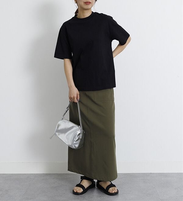 BELLUNA（ベルーナ）の「【選べる袖丈】＜エアリーアイスコットン＞オーバーサイズＴシャツ（カットソー）」｜詳細画像