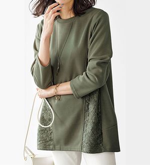 BELLUNA（ベルーナ）の「サイドレース切替デザインチュニック（チュニック）」｜詳細画像