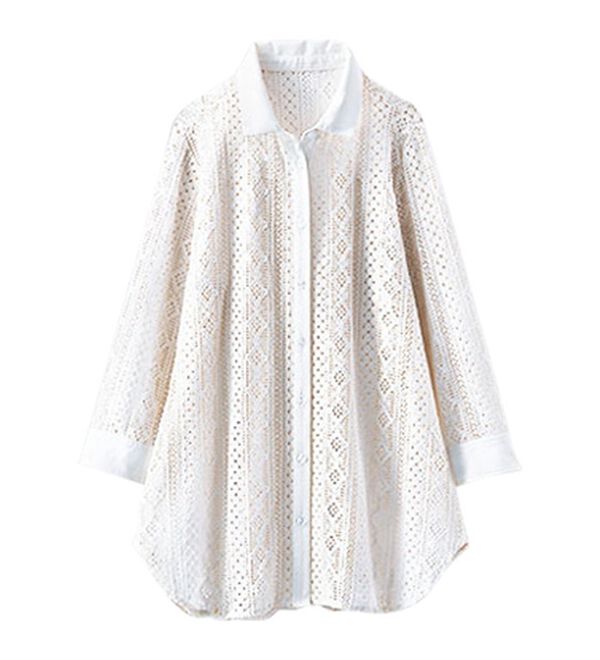 BELLUNA（ベルーナ）の「総レースデザインシャツチュニック（チュニック）」｜詳細画像