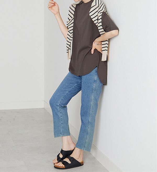 BELLUNA（ベルーナ）の「【再入荷】美ストレッチ素材アンクル丈レギンスパンツ（クロップドパンツ）」｜詳細画像