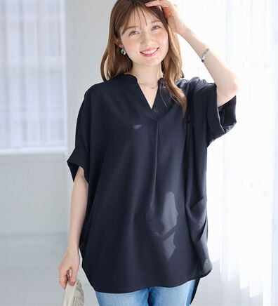 alotta（アロッタ）の「サイドタックゆるドルマンとろみブラウスチュニック（ブラウス）」