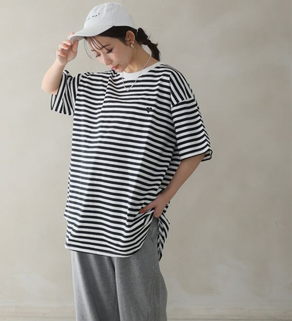 A HAPPY MARILYN（アハッピーマリリン）の「【Ｌ～９Ｌ】選べる４デザイン♪綿１００％ロングＴシャツ（Tシャツ）」｜詳細画像