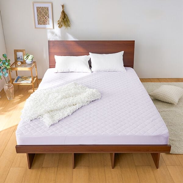 iellio（イエリオ）の「ひんやり冷感敷パッド一体型ＢＯＸシーツ＜洗える・接触冷感・抗菌防臭・時短・家事楽・ボックスシーツ・寝苦しさ対策＞（ボックスシーツ・ベッドシーツ）」｜詳細画像