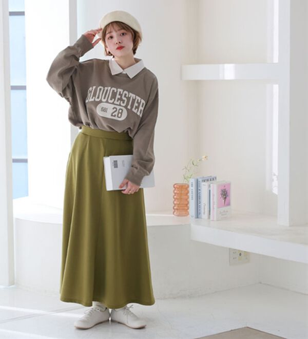 A HAPPY MARILYN（アハッピーマリリン）の「【Ｌ～８Ｌ】選べる身長別＆デザイン　ゆるっと楽ちん　ミニ裏毛　フレアスカート＆ワイドパンツ（ワイドパンツ・ガウチョ）」｜詳細画像