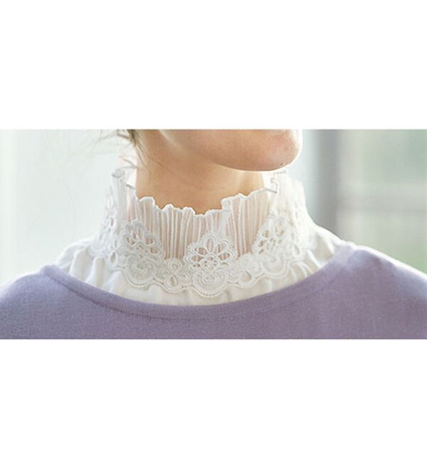 BELLUNA（ベルーナ）の「ゴワつかず首隠し！エレガントロング付け衿（その他ファッション小物）」｜詳細画像