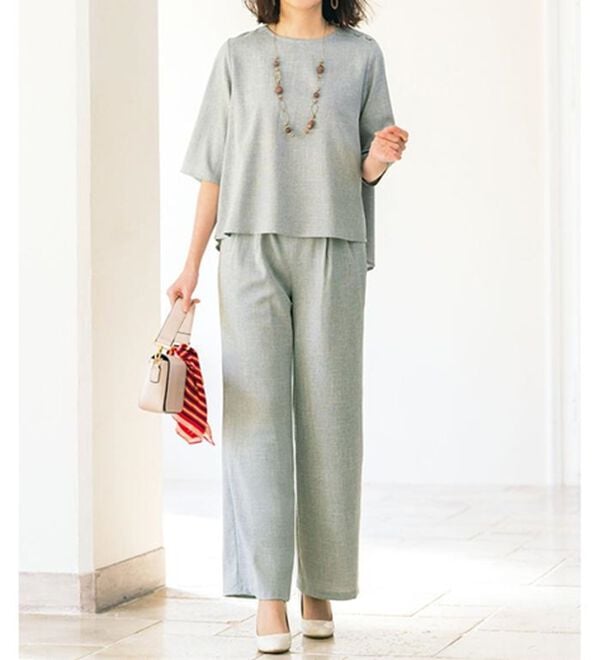 ルフラン（ルフラン）の「さらり涼やかバックデザインセットアップ（その他スーツ）」｜詳細画像