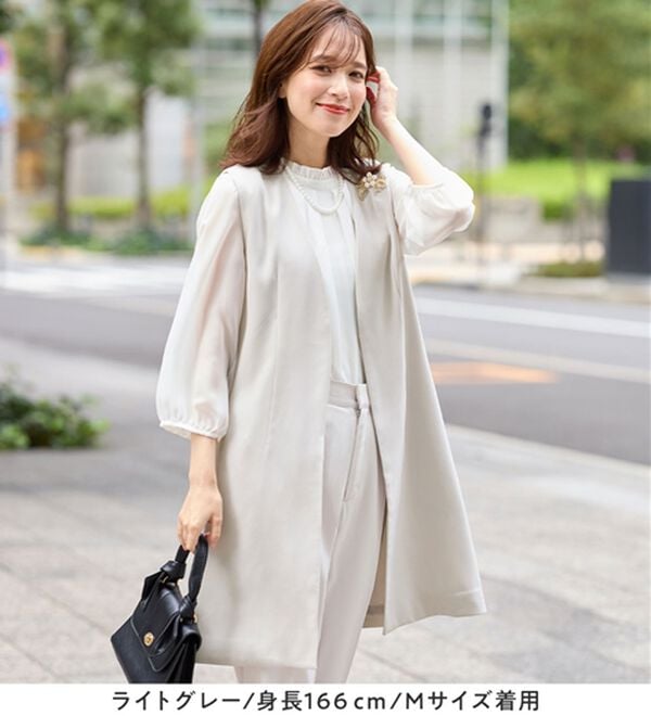 Viola e Viola（ヴィオラ エ ヴィオラ）の「美ラインを叶える！ロングベストセットアップ（パンツスーツ）」｜詳細画像