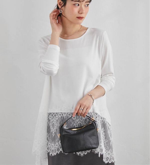 RANAN（ラナン）の「イレヘムレースドッキングロンＴＥＥ（カットソー）」｜詳細画像